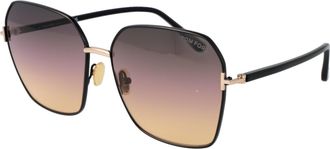 Tom Ford Womens Sunglasses FT0839 01B 62 - Black Metal - One Size