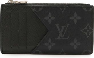Louis Vuitton Monogram Eclipse Noir Monogram Eclipse Pvc Taiga Leather Leather Coin Purse/Coin Case (Pre-Owned)