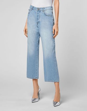 Philipp Plein Denim Broek Losjes Iconic Plein