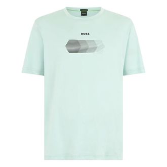 HUGO BOSS Hugo, T-Shirts, male, Green, Size: 2XL Cotton T-shirt