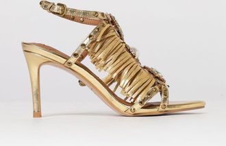 Kurt Geiger Sandalo Kurt Geiger London in pelle laminata con frange ed applicazioni gioiello