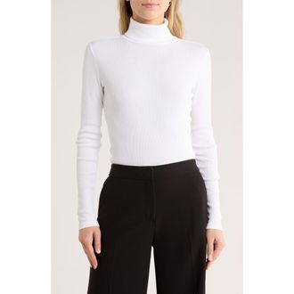 Theory Naneik Long Sleeve Turtleneck Sweater in White at Nordstrom Rack, Size Small
