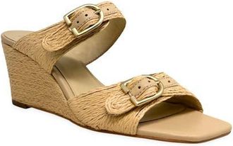 Shushop Ignacia Wedge Slide Sandal in Natural Woven at Nordstrom, Size 6.5