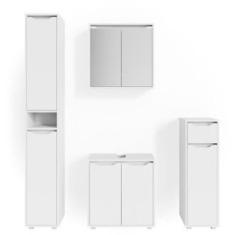 Vicco Conjunto De Muebles De Ba&ntilde;o Ruben, Blanco, 4 Piezas