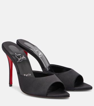 Christian Louboutin Miss Z 100 crepe satin mules
