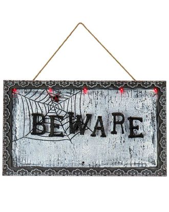 National Tree Company 18 Animated Halloween Door Sign Sound Activated Decor