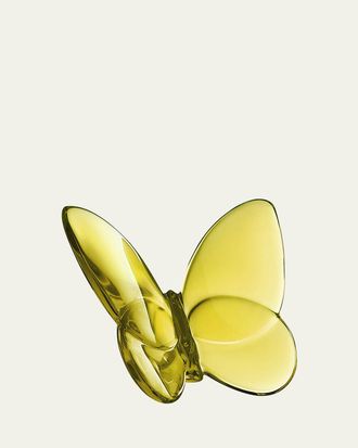 Baccarat 2.5 Lucky Crystal Amber Butterfly