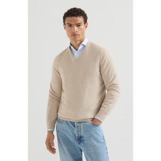 Brunello Cucinelli Cashmere sweater in Sand at Nordstrom, Size 60
