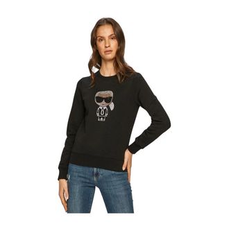 Karl Lagerfeld Dames, Sweatshirts & Hoodies, Zwart, Maat: XS Katoen