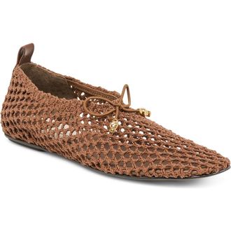 Dolce Vita Kaylyn Mesh Flat in Dark Brown Crochet at Nordstrom, Size 7.5