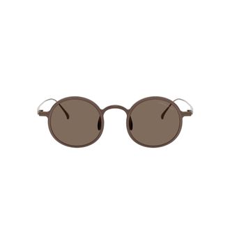 Giorgio Armani 0ar6173t Round Titanium Sunglasses with Tinted Lenses