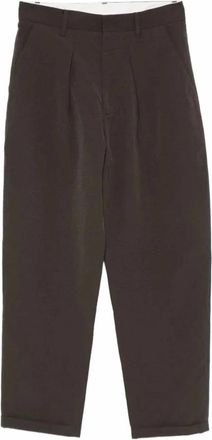 RANRA Fold Tailored Pant - Heren - Vrijetijds broeken - Bruin - S - Katoen - Broeken