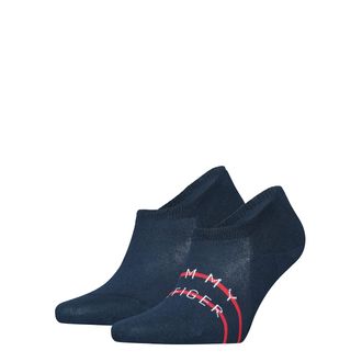 Tommy Hilfiger Mens Footie, Navy, 43/46 (Pack of 2)