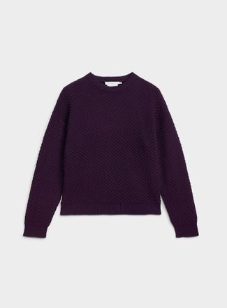 Contemporaine Womens Diamond-texture pure cotton sweater