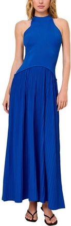 Solid & Striped The Isola Pleated Sleeveless Knit Maxi Dress in Olympian Blue at Nordstrom, Size X-Small