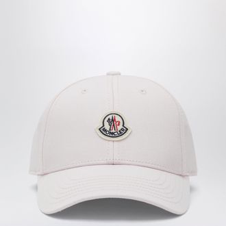 Moncler Pink baseball cap with logo patch