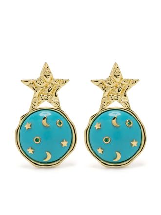 Eshvi star galaxy earrings - Gold