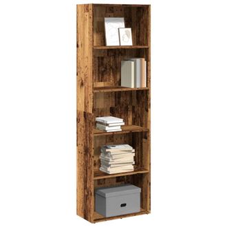 Berkfield Home Bookcase Old Wood 60x30x189 cm Engineered Wood in Brown | Size: 60 x 30 x 189 cm