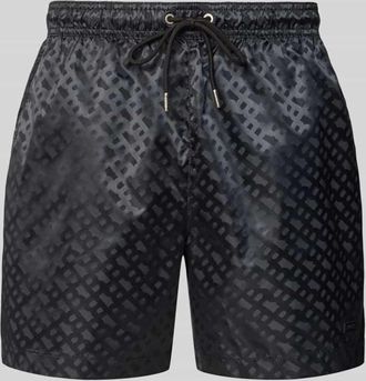 HUGO BOSS Regular Fit Badeshorts mit Tunnelzug Modell JACQUES in Black, Gr&ouml;&szlig;e XXL