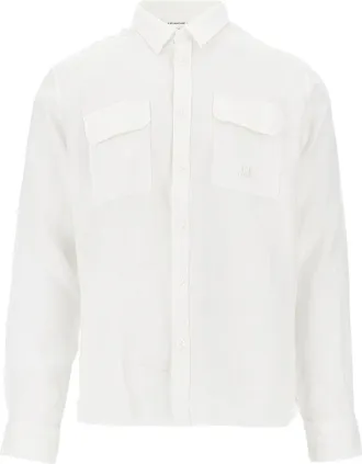 C.P. Company Mens Shirt White Linen