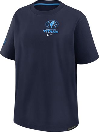 Nike Tennessee Titans Rivalries Collection Essential Boyfriend Nike Womens NFL T-Shirt in Blue | 06EL076K9V-EWS