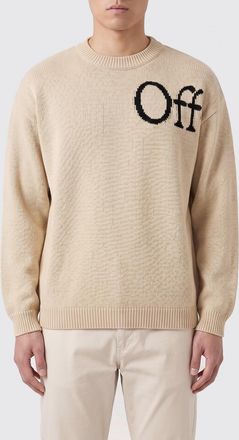 Off-white Maglia a giorocollo in cotone con logo Off-white