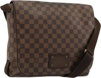 Louis Vuitton Pre-owned Cross Body Bags, female, Brown, Size: ONE SIZE Pre-owned Vintage Damier Ebene Shoulder Bag