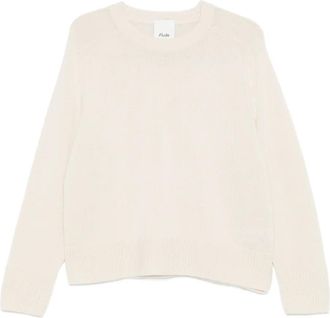 Allude crew-neck sweater - women - Virgin Wool/Cashmere - M - Neutrals