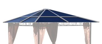 Quick-Star Quick-star - Ersatzdach F&uuml;r Hardtop Pavillon 3x3m Doppelstegplatten Polycarbonat Braun