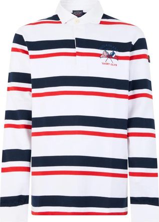 Paul & Shark Gestreepte Polo met Lange Mouwen - Heren - Polos - Veelkleurig - 3XL - Katoen - Tops