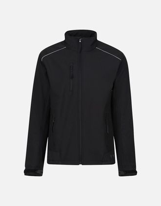 Regatta Mens Regatta Mens Sandstorm Workwear Softshell Jacket - Black - Size: 44/Regular