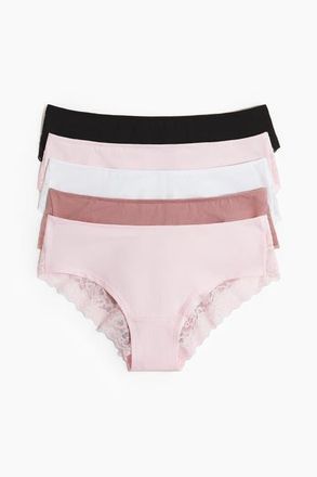 H&M 5-pack Hipster Briefs in Pink/white/black at Nordstrom, Size X-Large