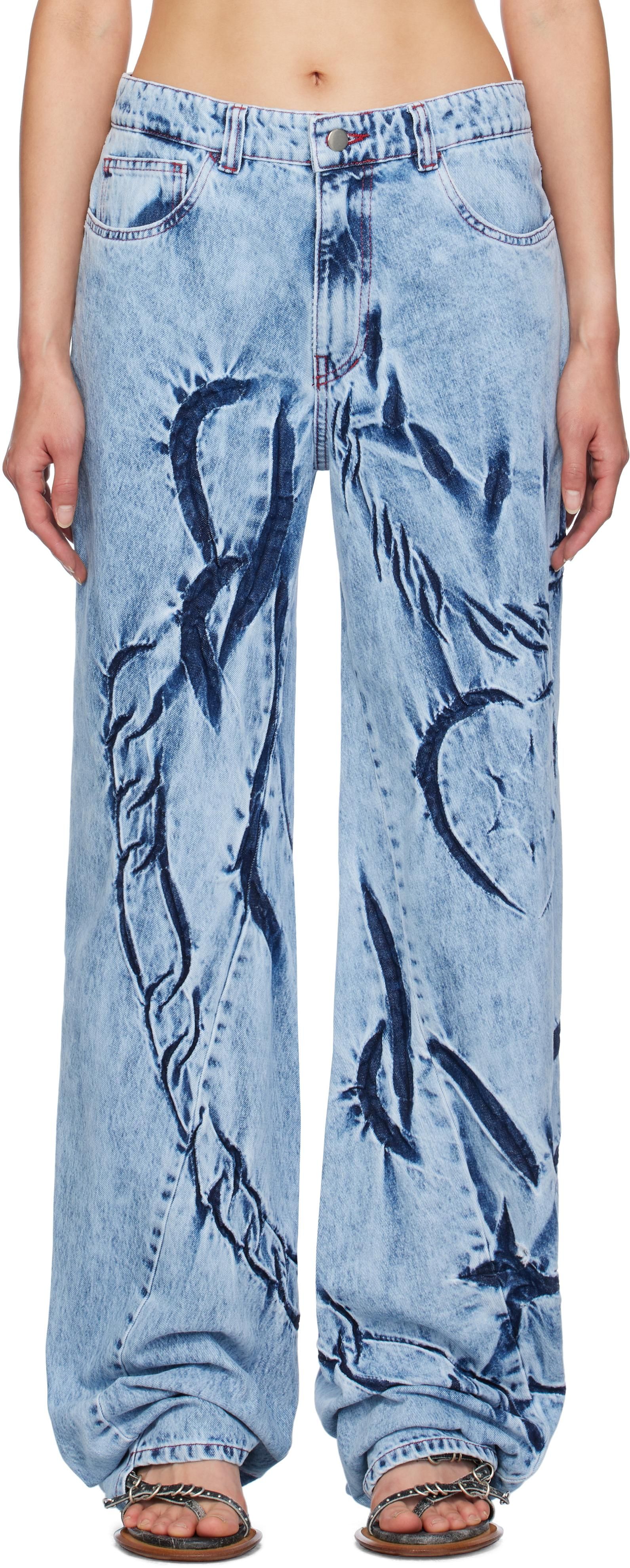 【関税込み】Masha Popova カーキ Star ボーイフレンド ジーンズ Masha Popova jeans for Women | SSENSE