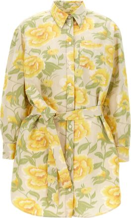 Kenzo Peonies Kimono Sleeve Dress