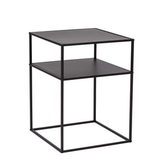 BIZZOTTO Consola 2 niveles Alrik cuadrada negro 37,5X50,5H