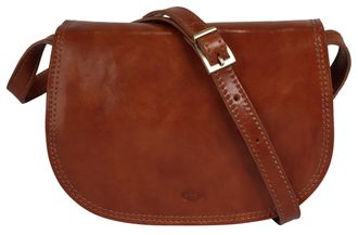 Pik&eacute; Umh&auml;ngetasche PIK&Eacute;, Damen, Gr. B/H/T: 25cm x 19cm x 11cm onesize, braun, Leder, beschichtet, gl&auml;nzend, Taschen Umh&auml;ngetasche, echt Leder, Made in Ital