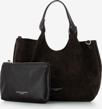 Gianni Chiarini Borsa Dua in pelle moka