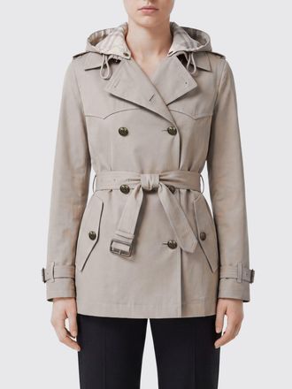 Burberry Foxfield Short Hooded Double-Breasted Trench Coat in Cotton