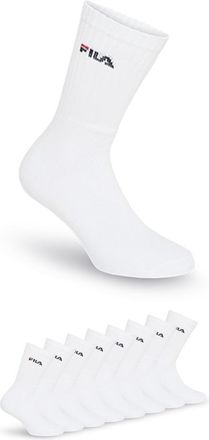 Fila Tennissocken FILA UNISEX CREW TENNIS FULL TERRY SOCKS, Damen, Gr. 35-38, wei&szlig;, Baumwollmischung, normal, Socken Tennissocken, mit eingestrickem Logo