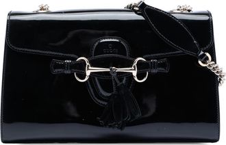 Gucci Pre-owned Gucci Medium Patent Emily Shoulder Bag 295402 213317