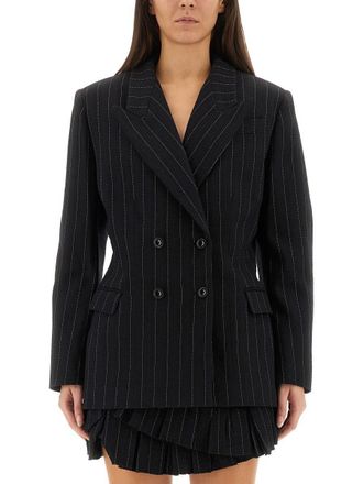 Isabel Marant Maia Pinstripe Jacket With Belt