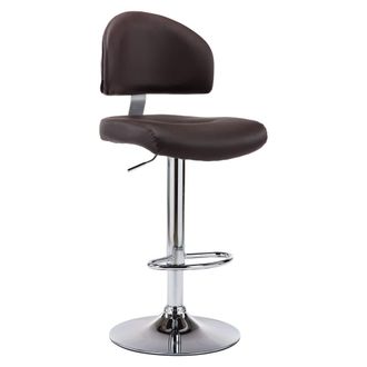 vidaXL Taburete De Cocina De Cuero Sint&eacute;tico Marr&oacute;n Vidaxl