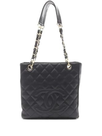 Chanel 2003-2004 Matelassé chain tote bag - women - Caviar Leather - One Size - Black