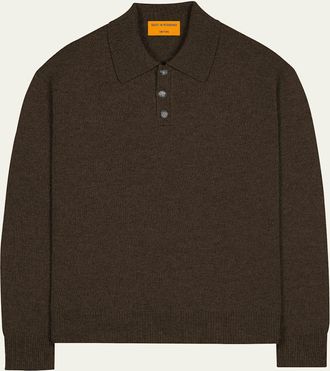 Guest In Residence Mens Heavy Gauge Cashmere Polo Sweater