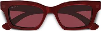 Gucci Occhiali da sole squadrati - Rosso