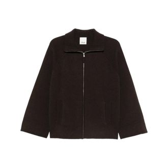 Allude Cardigan con zip e collo alto - - Knitwear - Donna - Marrone - S