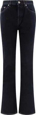 Burberry High Rise Bootcut Jeans - Dames - Bootcut Jeans - Blauw - W27 - Leer - Jeans