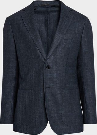 Sartorio Men & apos;s Textured Solid Single-Breasted Sport Coat