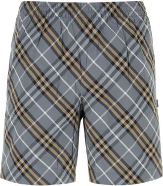 Burberry Grey Check Swim Shorts