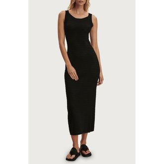 Varley Cusack Cotton Knit Dress in Black at Nordstrom, Size Xx-Small